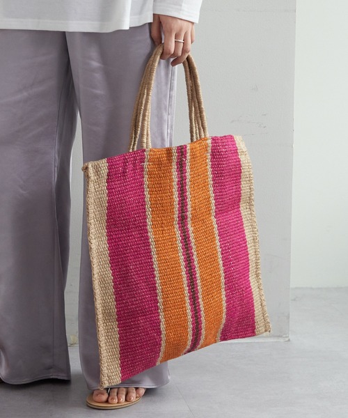 SHENERY（シーナリー）の「(MAISON BENGAL/メイゾンベンガル)トートバッグ（トートバッグ・レディース・ブルー/ピンク/ブラック・FREE）」の5枚目の写真