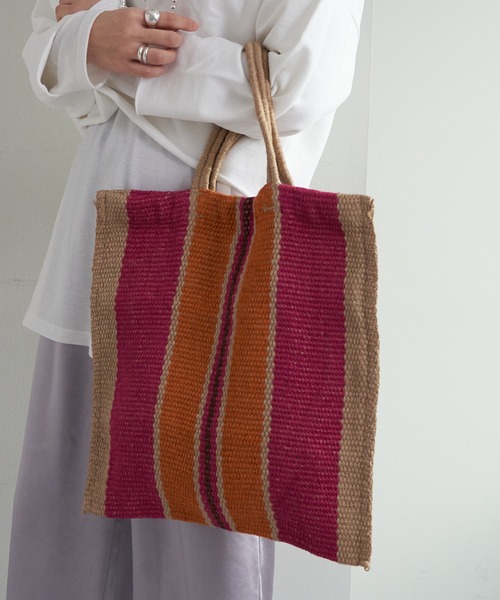 SHENERY（シーナリー）の「(MAISON BENGAL/メイゾンベンガル)トートバッグ（トートバッグ・レディース・ブルー/ピンク/ブラック・FREE）」の7枚目の写真