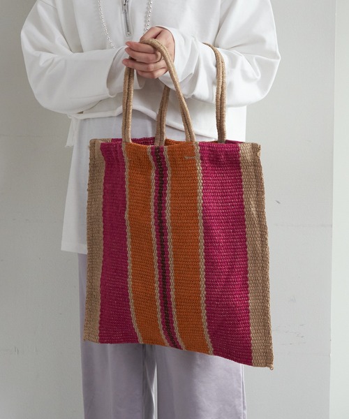 SHENERY（シーナリー）の「(MAISON BENGAL/メイゾンベンガル)トートバッグ（トートバッグ・レディース・ブルー/ピンク/ブラック・FREE）」の8枚目の写真