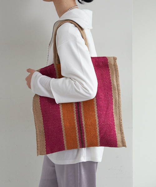 SHENERY（シーナリー）の「(MAISON BENGAL/メイゾンベンガル)トートバッグ（トートバッグ・レディース・ブルー/ピンク/ブラック・FREE）」の9枚目の写真