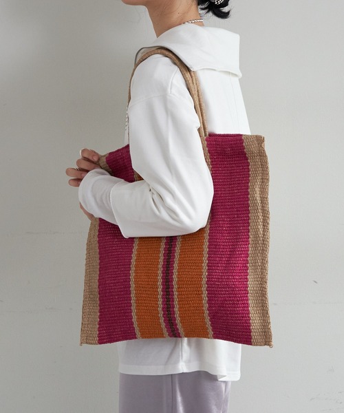 SHENERY（シーナリー）の「(MAISON BENGAL/メイゾンベンガル)トートバッグ（トートバッグ・レディース・ブルー/ピンク/ブラック・FREE）」の10枚目の写真