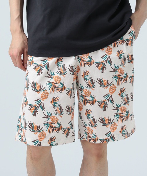 BAYFLOW(ベイフロー)の「アロハパターン2タックショーツ(その他パンツ・メンズ・オフホワイト/ネイビー・MEDIUM/LARGE)」の11枚目の写真