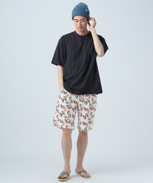 BAYFLOW(ベイフロー)の「アロハパターン2タックショーツ(その他パンツ・メンズ・オフホワイト/ネイビー・MEDIUM/LARGE)」の7枚目の写真