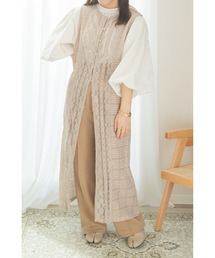 Amourire | 【yumi.コラボ】ノースリーブレースワンピース(ワンピース)