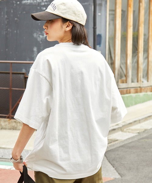 MONO-MART(モノマート)の「キャット レトロプリント ビッグシルエット半袖Tシャツ(Tシャツ/カットソー・レディース・ホワイト系1/ネイビー系1/ベージュ系1/グレー系1/ホワイト系2/グレー系2・L/M)」の21枚目の写真