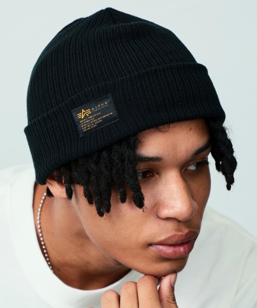 Alpha Industries（アルファインダストリーズ）の「ワッチキャップ / ニット帽（ニットキャップ/ビーニー・メンズ・ブラック/グリーン/ヘザーグレー/オレンジ・FREE）」の7枚目の写真