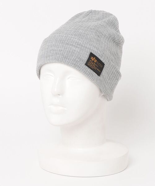 Alpha Industries（アルファインダストリーズ）の「ワッチキャップ / ニット帽（ニットキャップ/ビーニー・メンズ・ブラック/グリーン/ヘザーグレー/オレンジ・FREE）」の5枚目の写真