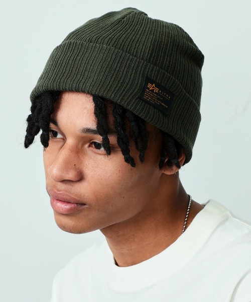 Alpha Industries（アルファインダストリーズ）の「ワッチキャップ / ニット帽（ニットキャップ/ビーニー・メンズ・ブラック/グリーン/ヘザーグレー/オレンジ・FREE）」の11枚目の写真
