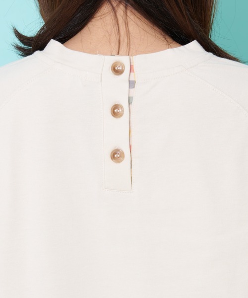 Arnold Palmer（アーノルドパーマー）の「ラグラン フレンチスリーブ カット ワンピース（ワンピース・レディース・ライトブラウン/ブラック/アイボリー・M/S/L）」の6枚目の写真