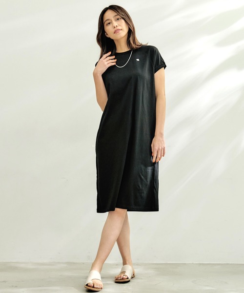 Arnold Palmer（アーノルドパーマー）の「ラグラン フレンチスリーブ カット ワンピース（ワンピース・レディース・ライトブラウン/ブラック/アイボリー・M/S/L）」の13枚目の写真