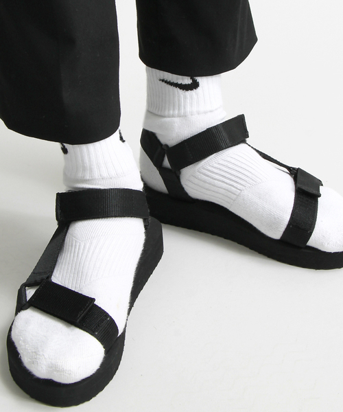 WEGO(ウィゴー)の「WEGO/フラットテープサンダル(サンダル・メンズ・ホワイト/ブラック/カーキ/オレンジ/トリコロール・MEDIUM/LARGE)」の3枚目の写真