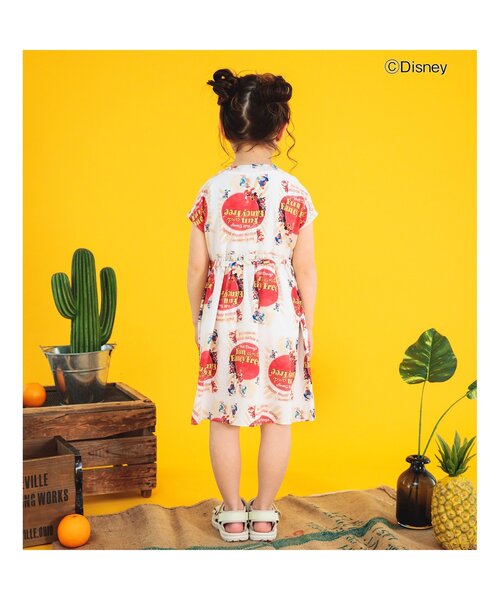 Disney（ディズニー）の「ディズニーキャラクターアロハワンピース（ワンピース・キッズ・ブルー/オフホワイト・90/100/110/120/80/130）」の6枚目の写真