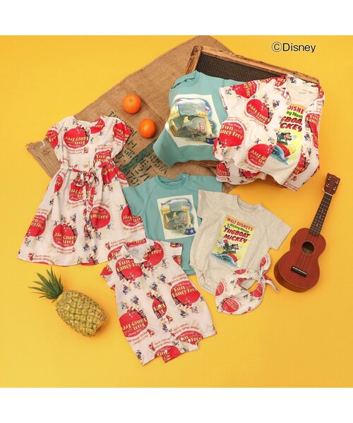 Disney（ディズニー）の「ディズニーキャラクターアロハワンピース（ワンピース・キッズ・ブルー/オフホワイト・90/100/110/120/80/130）」の10枚目の写真