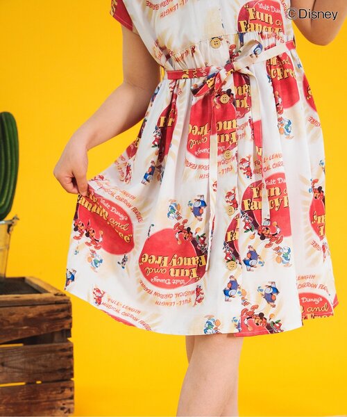 Disney（ディズニー）の「ディズニーキャラクターアロハワンピース（ワンピース・キッズ・ブルー/オフホワイト・90/100/110/120/80/130）」の13枚目の写真