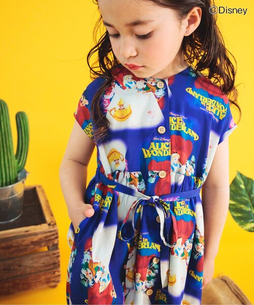 Disney（ディズニー）の「ディズニーキャラクターアロハワンピース（ワンピース・キッズ・ブルー/オフホワイト・90/100/110/120/80/130）」の14枚目の写真
