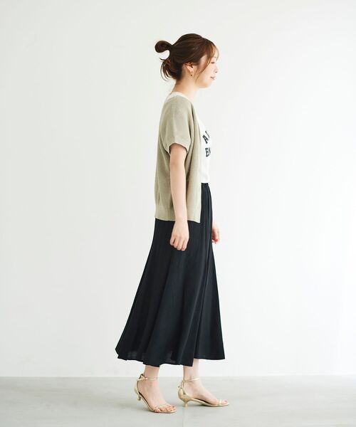 le.coeur blanc(ルクールブラン)の「リネンライクマーメイドスカート(スカート・レディース・ブラック/グリーン/モカ・38)」の19枚目の写真