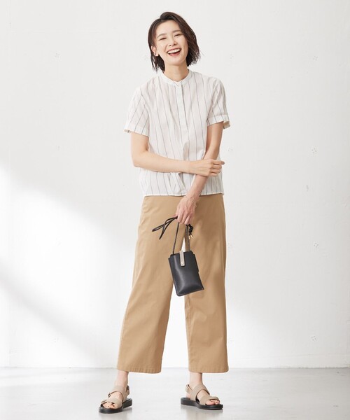 J.PRESS（ジェイプレス）の「【洗える】キュプラローン ストライプ ブラウス（シャツ/ブラウス・レディース・ホワイト系1/ネイビー系1・T13/T15）」の3枚目の写真