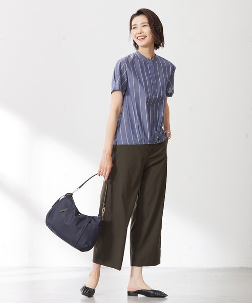 J.PRESS（ジェイプレス）の「【洗える】キュプラローン ストライプ ブラウス（シャツ/ブラウス・レディース・ホワイト系1/ネイビー系1・T13/T15）」の4枚目の写真