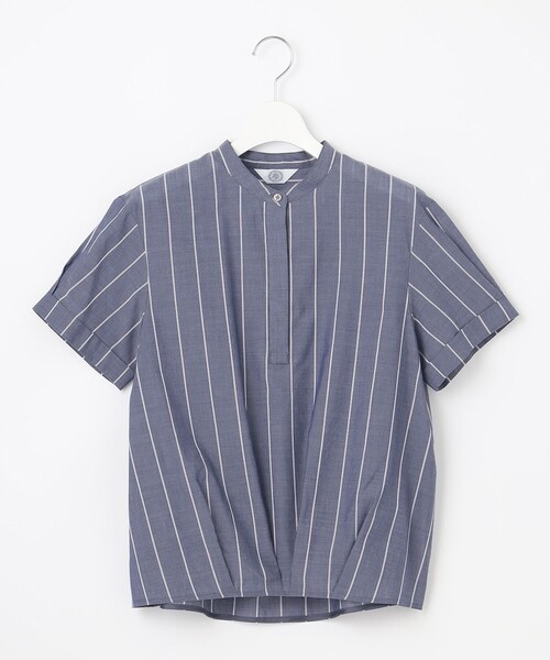 J.PRESS（ジェイプレス）の「【洗える】キュプラローン ストライプ ブラウス（シャツ/ブラウス・レディース・ホワイト系1/ネイビー系1・T13/T15）」の6枚目の写真