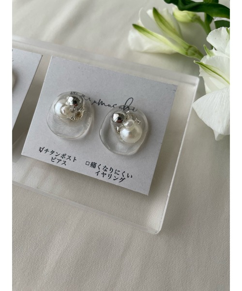 tone(トーン)の「【marumusubi】meltlyピアス(MA)(ピアス(両耳用)・レディース・シルバー/ゴールド・FREE)」の1枚目の写真