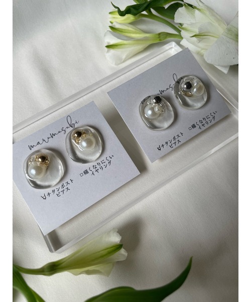 tone(トーン)の「【marumusubi】meltlyピアス(MA)(ピアス(両耳用)・レディース・シルバー/ゴールド・FREE)」の6枚目の写真