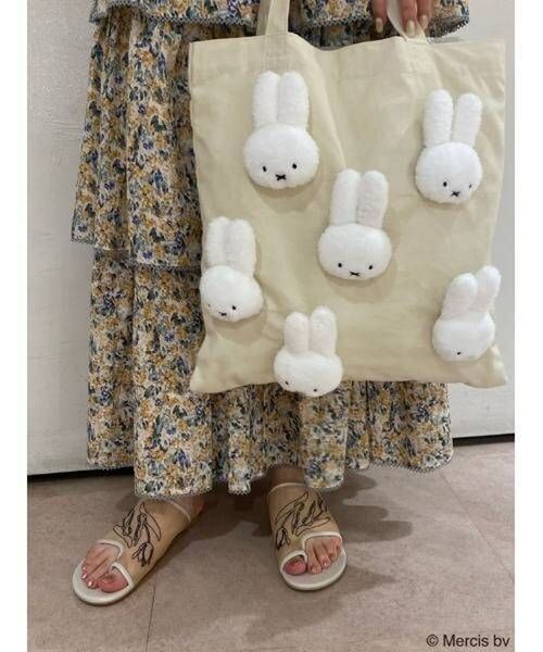 merry jenny（メリージェニー）の「もこもこmiffyトート（トートバッグ・レディース・ブラック/アイボリー・FREE）」の7枚目の写真