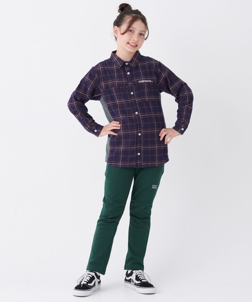 KRIFF MAYER Kid's Collection(クリフメイヤーキッズコレクション)の「微起毛サイド切替シャツ(シャツ/ブラウス・キッズ・オフホワイト/ネイビー/ダークブルー/カーキ・130/150/140/120/170/160)」の10枚目の写真