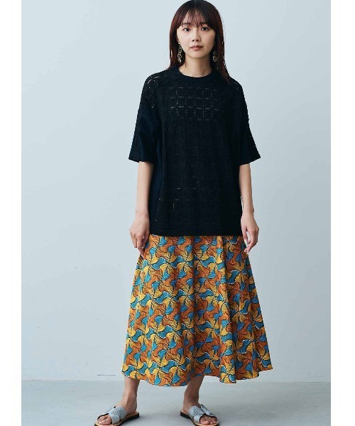 MEDE19F（メデジュウキュウ）の「ＭＥＤＥ１９Ｆ　アフリカンプリント柄スカート（スカート・レディース・レッド系その他/マスタード・MEDIUM/LARGE/X-LARGE/XX-LARGE）」の6枚目の写真