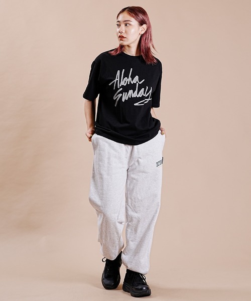 ALOHA SUNDAY（アロハサンデー）の「【ムラサキスポーツ別注】ALOHA SUNDAY/アロハサンデー デザインTシャツ AS-MS-007（Tシャツ/カットソー・レディース・ブラック/ホワイト・M/L）」の8枚目の写真