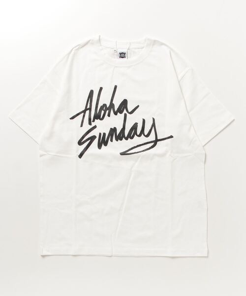 ALOHA SUNDAY（アロハサンデー）の「【ムラサキスポーツ別注】ALOHA SUNDAY/アロハサンデー デザインTシャツ AS-MS-007（Tシャツ/カットソー・レディース・ブラック/ホワイト・M/L）」の10枚目の写真