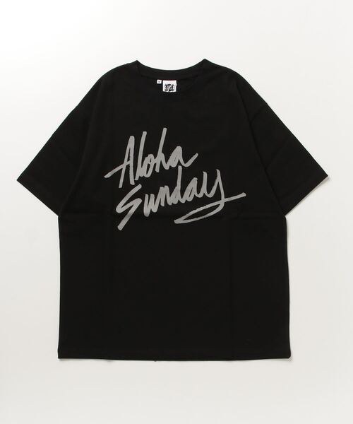 ALOHA SUNDAY（アロハサンデー）の「【ムラサキスポーツ別注】ALOHA SUNDAY/アロハサンデー デザインTシャツ AS-MS-007（Tシャツ/カットソー・レディース・ブラック/ホワイト・M/L）」の11枚目の写真
