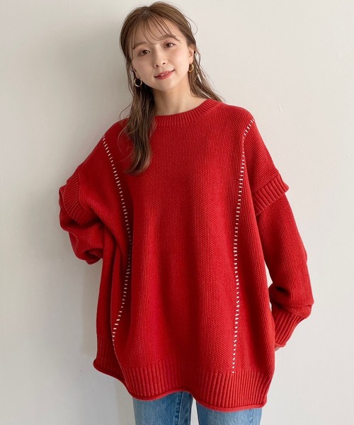 LOWRYS FARM（ローリーズファーム）の「２ＷＡＹハンドＳライクプルオーバーＬＳ　967412（Tシャツ/カットソー・レディース・ブラック/ベージュ/レッド/オレンジ/グリーン/アイボリー/ブルー・SHORT/TALL）」の22枚目の写真