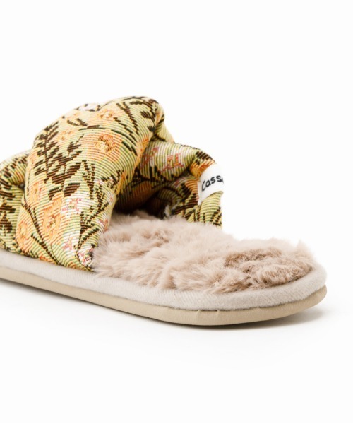 Casselini（キャセリーニ）の「Casselini HOME(キャセリーニ ホーム)ジャガードルームシューズ（ルームシューズ/スリッパ・レディース・グリーン/アイボリー/ブラック・FREE）」の20枚目の写真