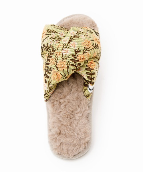 Casselini（キャセリーニ）の「Casselini HOME(キャセリーニ ホーム)ジャガードルームシューズ（ルームシューズ/スリッパ・レディース・グリーン/アイボリー/ブラック・FREE）」の22枚目の写真