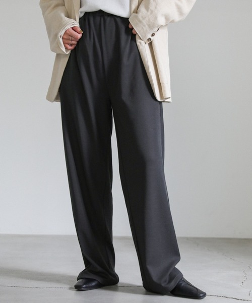 select MOCA（セレクトモカ）の「ウエストギャザーリラックスリブパンツ（その他パンツ・レディース・ブラック/スミクロ・FREE）」の2枚目の写真