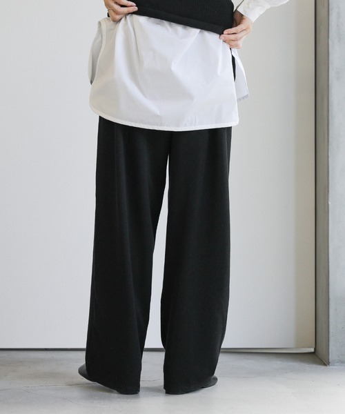 select MOCA（セレクトモカ）の「ウエストギャザーリラックスリブパンツ（その他パンツ・レディース・ブラック/スミクロ・FREE）」の10枚目の写真