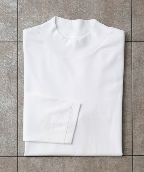 URBAN RESEARCH DOORS(アーバンリサーチドアーズ)の「『抗菌/防臭』LIFE STYLE TAILOR シルケットポンチストレッチモック長袖Tシャツ(Tシャツ/カットソー・メンズ・ホワイト・MEDIUM/LARGE)」の1枚目の写真