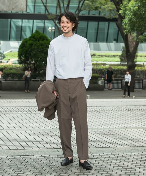 URBAN RESEARCH DOORS(アーバンリサーチドアーズ)の「『抗菌/防臭』LIFE STYLE TAILOR シルケットポンチストレッチモック長袖Tシャツ(Tシャツ/カットソー・メンズ・ホワイト・MEDIUM/LARGE)」の8枚目の写真