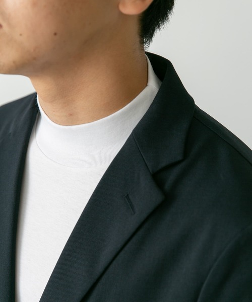 URBAN RESEARCH DOORS(アーバンリサーチドアーズ)の「『抗菌/防臭』LIFE STYLE TAILOR シルケットポンチストレッチモック長袖Tシャツ(Tシャツ/カットソー・メンズ・ホワイト・MEDIUM/LARGE)」の10枚目の写真