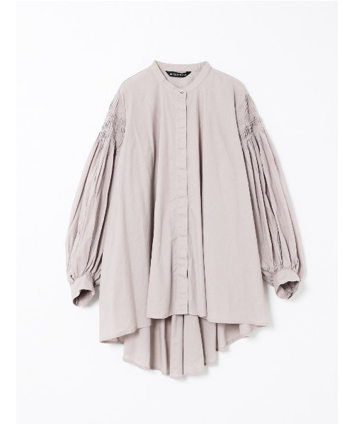 mizuiroind(ミズイロインド)の「mizuiro ind ピンタックパフスリーブシャツ(シャツ/ブラウス・レディース・オフホワイト/グレー系その他3/ブラウン/グリーン/ブラック/ライトグレー/ブルー/グレー/ワイン/ネイビー/ライトブルー・FREE)」の5枚目の写真