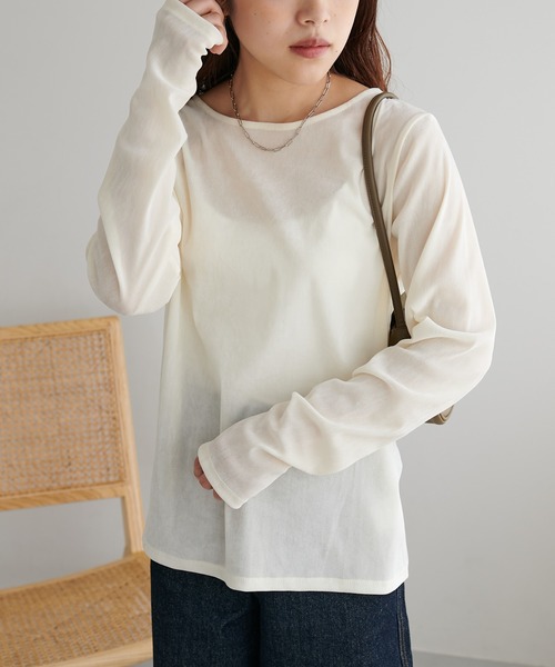 tシャツ メッシュフロッキーロンＴ レディース Discoat tシャツ 「ベストセラー」フロッキーメッシュロング