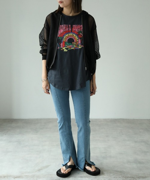 each（イーチ）の「GIGタンクトップ（タンクトップ・レディース・ホワイト/チャコールグレー・FREE）」の12枚目の写真