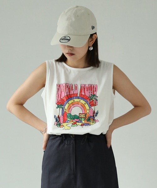 each（イーチ）の「GIGタンクトップ（タンクトップ・レディース・ホワイト/チャコールグレー・FREE）」の16枚目の写真