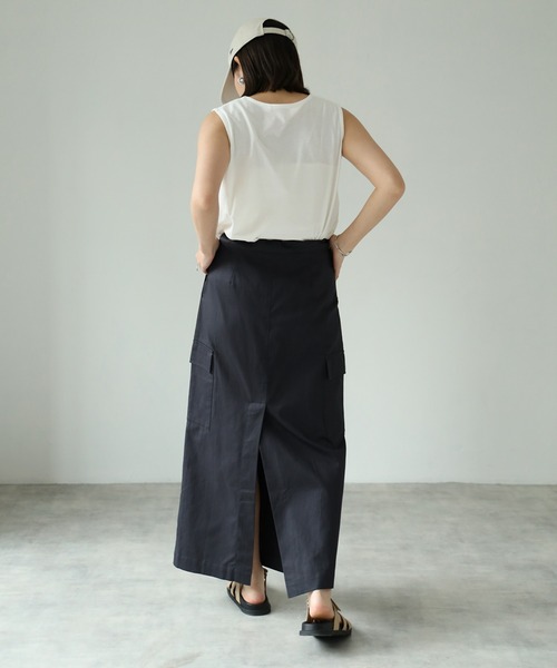 each（イーチ）の「GIGタンクトップ（タンクトップ・レディース・ホワイト/チャコールグレー・FREE）」の4枚目の写真