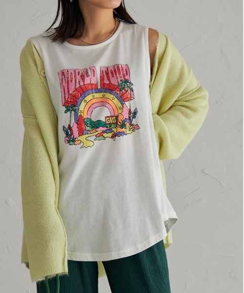 each（イーチ）の「GIGタンクトップ（タンクトップ・レディース・ホワイト/チャコールグレー・FREE）」の17枚目の写真