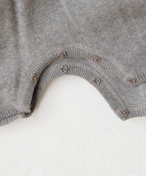 CIAOPANIC TYPY(チャオパニックティピー)の「【KIDS】ウォッシャブルスウェットライクニットロンパース(ロンパース・キッズ・グレー/グリーン/ブルー・80)」の8枚目の写真