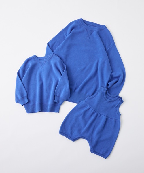 CIAOPANIC TYPY(チャオパニックティピー)の「【KIDS】ウォッシャブルスウェットライクニットロンパース(ロンパース・キッズ・グレー/グリーン/ブルー・80)」の12枚目の写真