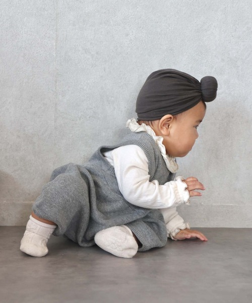 CIAOPANIC TYPY(チャオパニックティピー)の「【KIDS】ウォッシャブルスウェットライクニットロンパース(ロンパース・キッズ・グレー/グリーン/ブルー・80)」の21枚目の写真