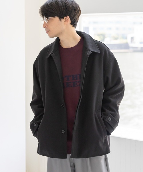 LAKOLE（ラコレ）の「ウーリーテックショートステン / 704567（ステンカラーコート・メンズ・ブルーグリーン/ブラック/ライトグレー・X-LARGE/MEDIUM/LARGE）」の2枚目の写真