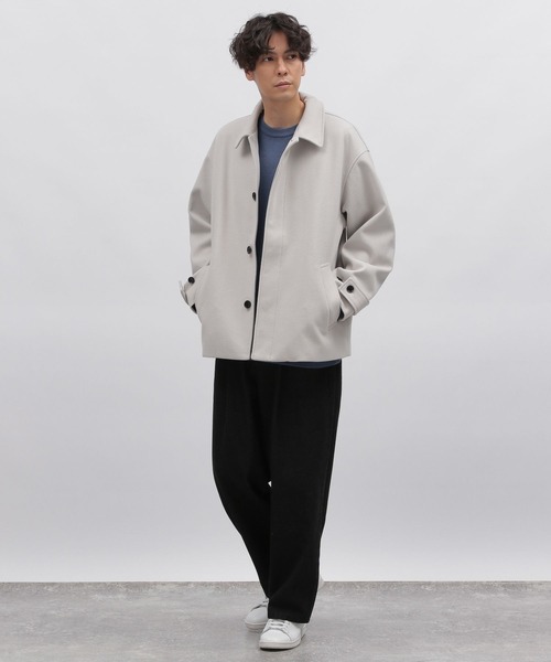 LAKOLE（ラコレ）の「ウーリーテックショートステン / 704567（ステンカラーコート・メンズ・ブルーグリーン/ブラック/ライトグレー・X-LARGE/MEDIUM/LARGE）」の8枚目の写真